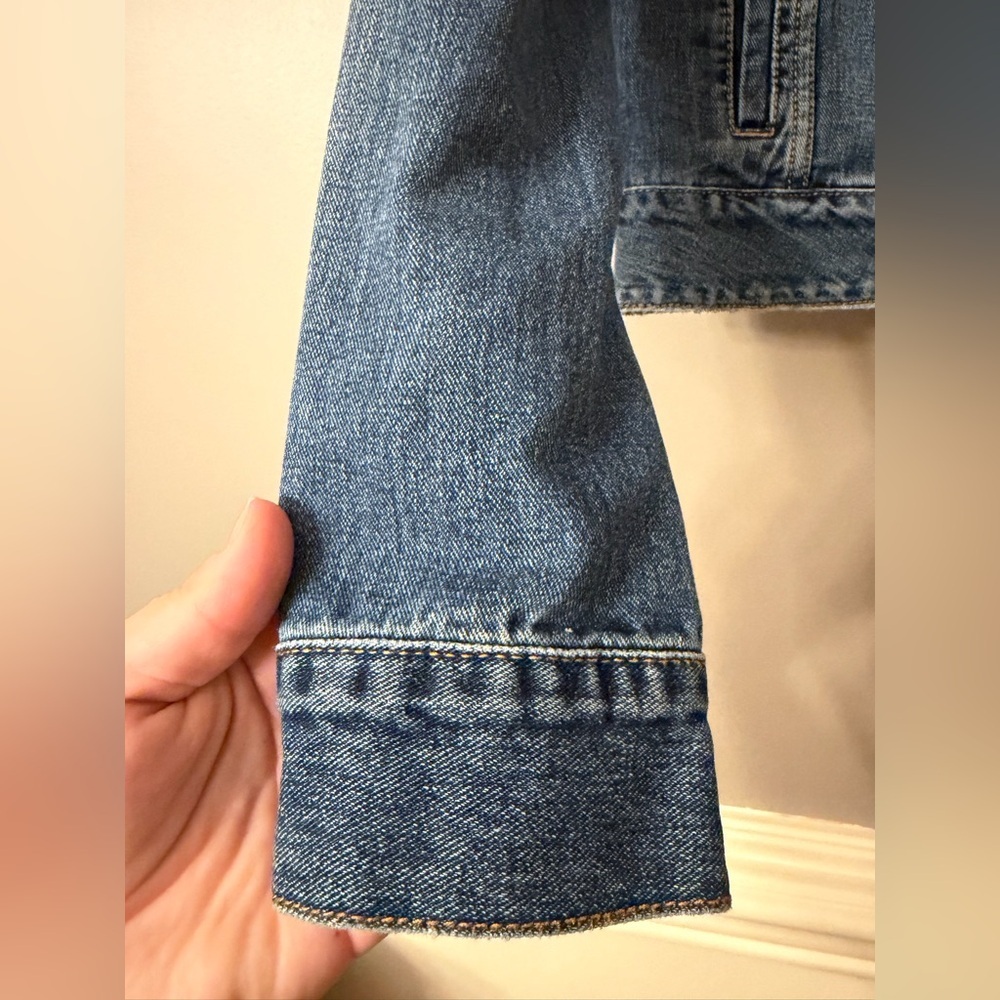 Free People Classic Short Blue Jean Denim Jacket Excellent Condition Small - Picture 4 of 8